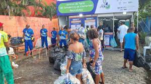Catadores de material reciclável recebem apoio da Setre na Festa de Iemanjá